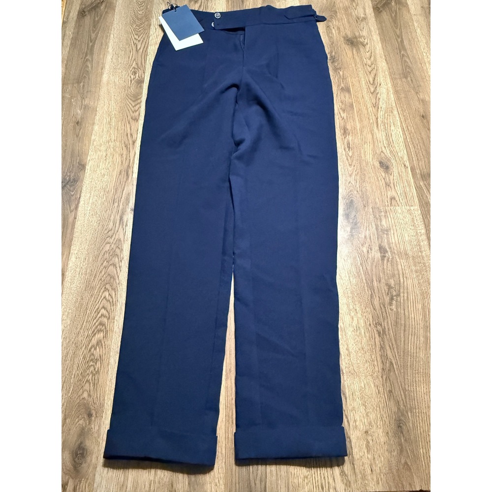 Chokmar Pants Mens Size 31W 31L Blue Pants Trousers Straight Leg Cuffed